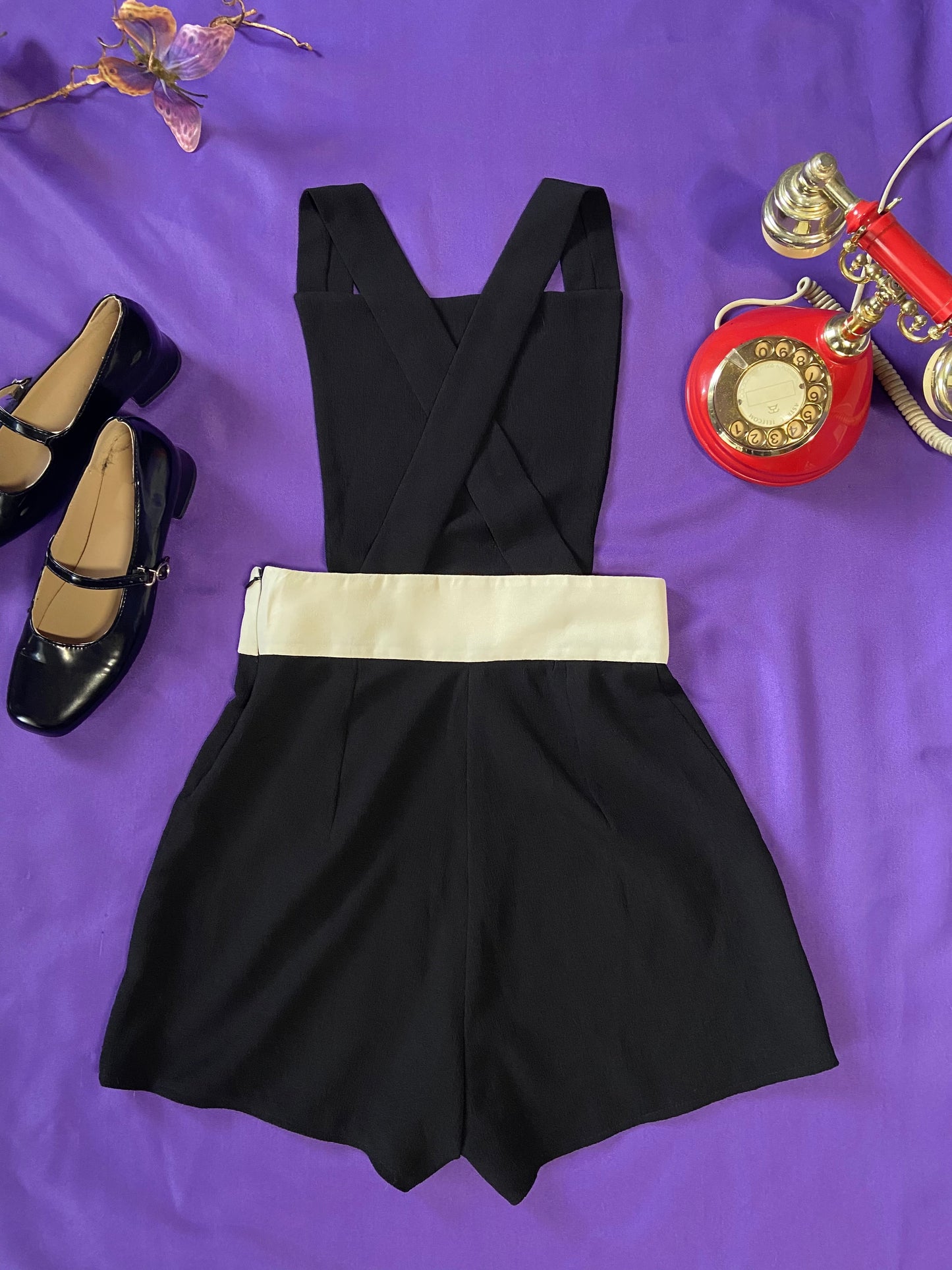 Sample Black and White Retro Playsuit
