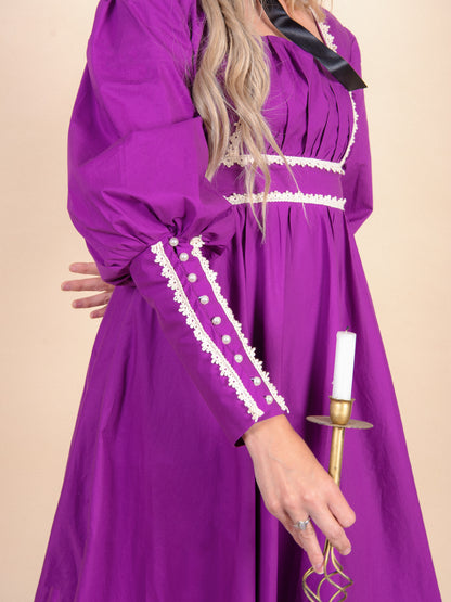 Delphinium Bishop Sleeve Prairie Dress