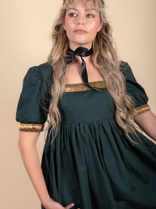 Isolde Short Puff Trim Dress