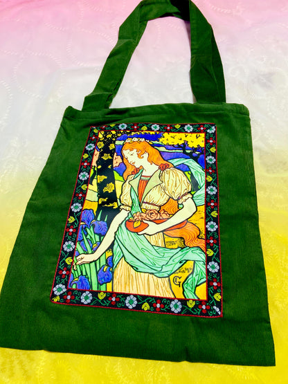 Guinevere Tapestry Tote Bag Green