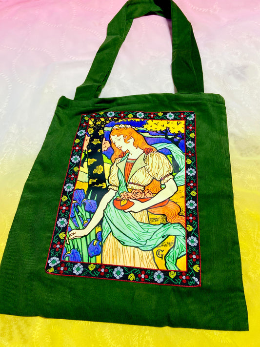 Guinevere Tapestry Tote Bag Green