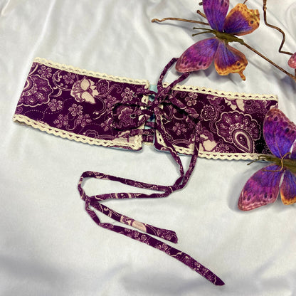 Lunar Violets Lace Up Corset Belt