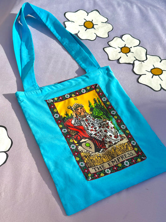 Empress Tapestry Tote Bag Blue