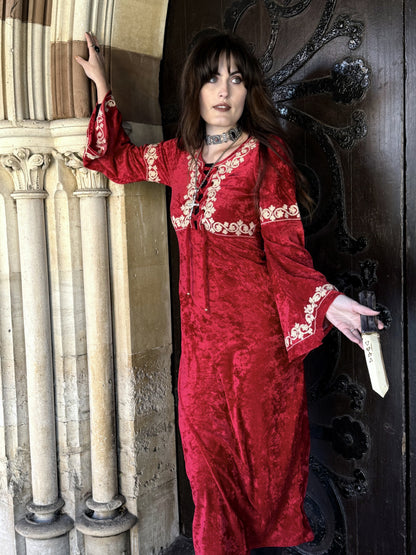 Morgana Crimson Midi Dress