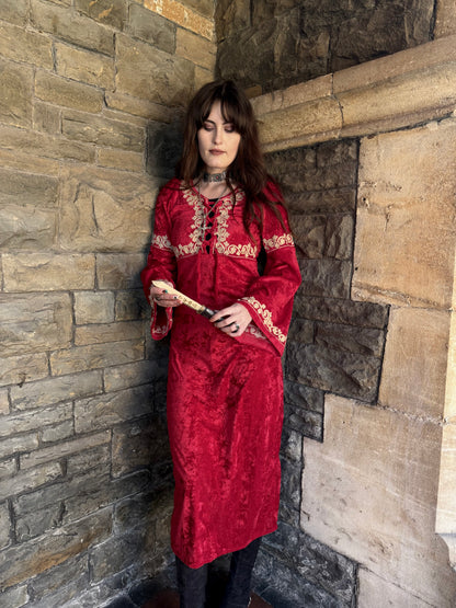 Morgana Crimson Midi Dress