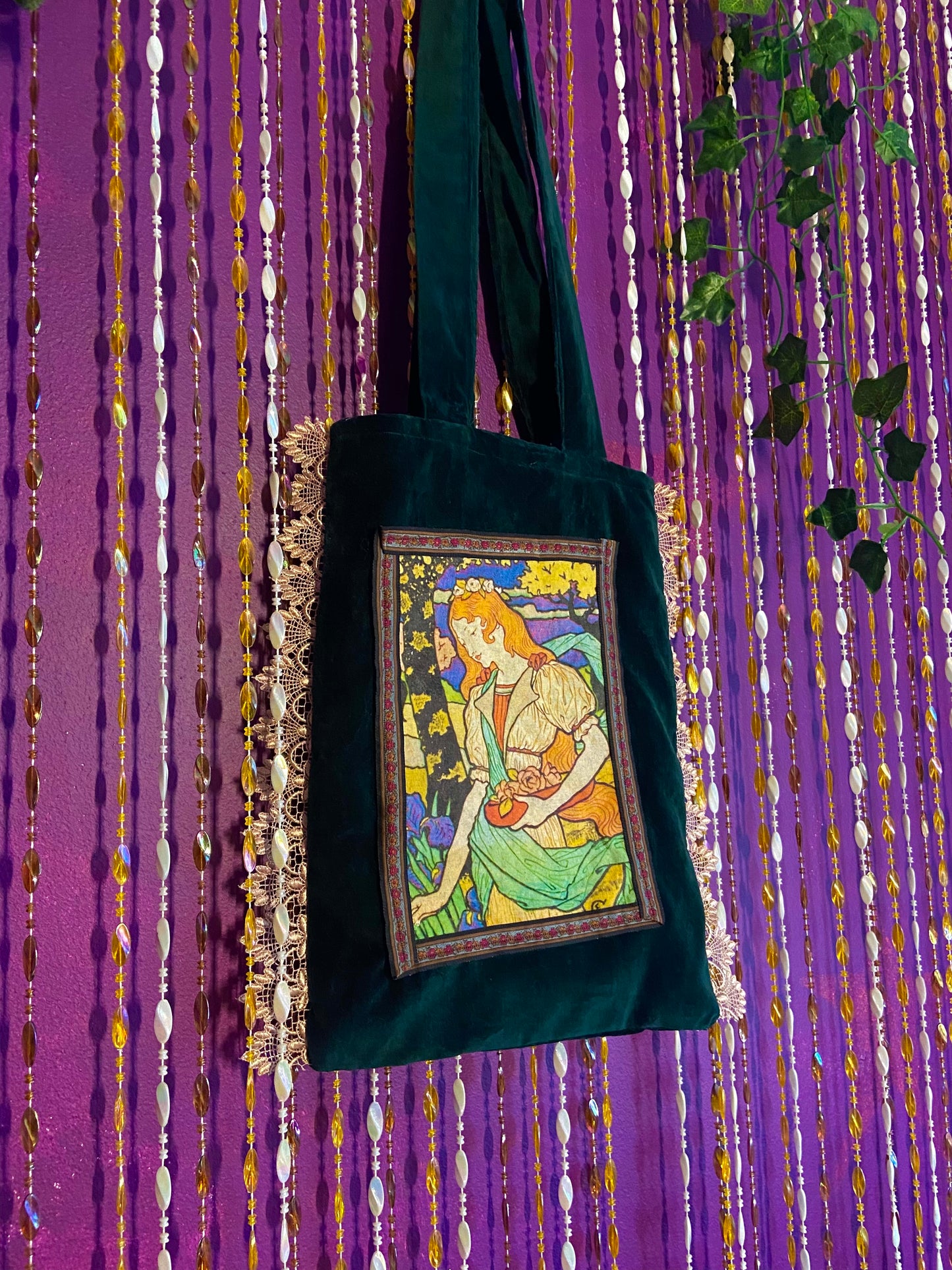 Guinevere Velvet Tapestry Tote Bag