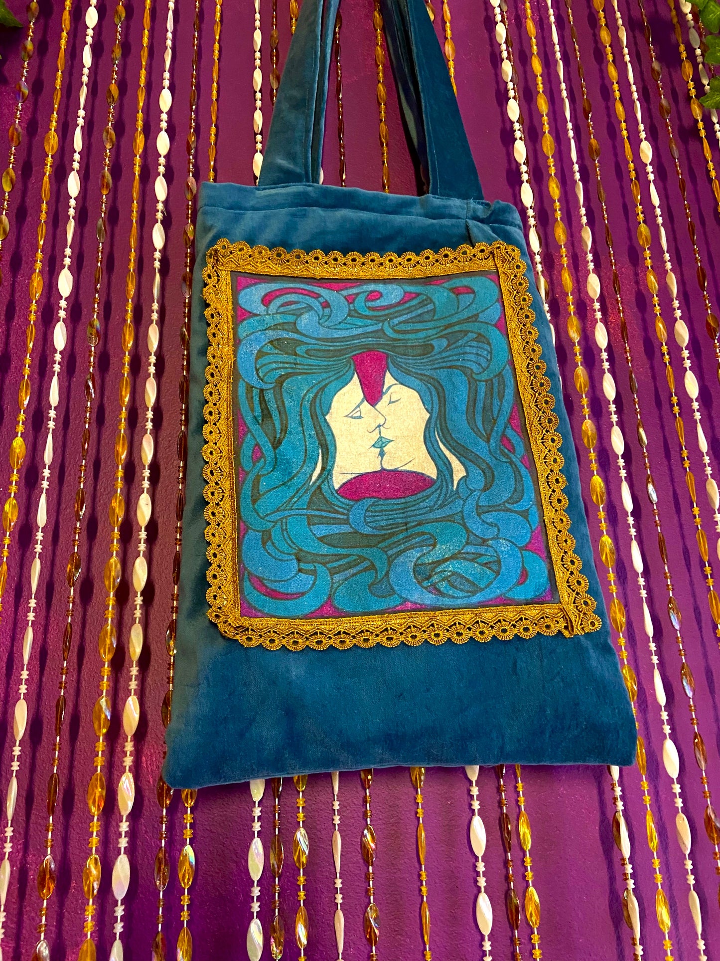 Juniper Velvet Tapestry Tote Bag