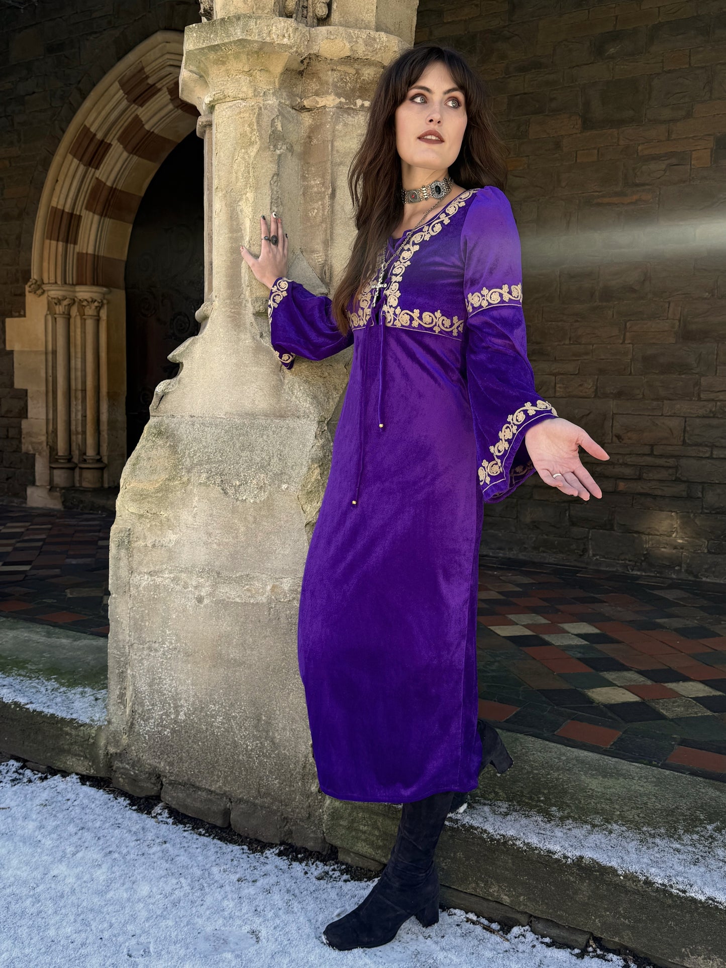 Morgana Amethyst Midi Dress
