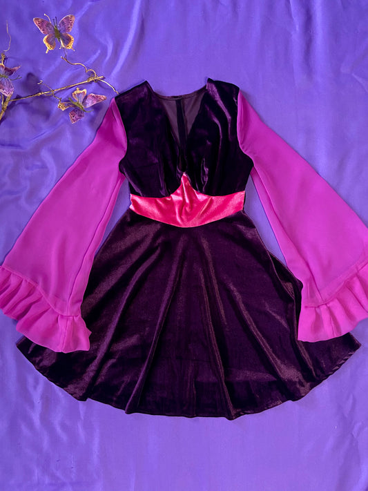 Sample The Star Velvet Two Tone Dress