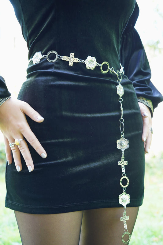 Silver Relic Girdle Belt