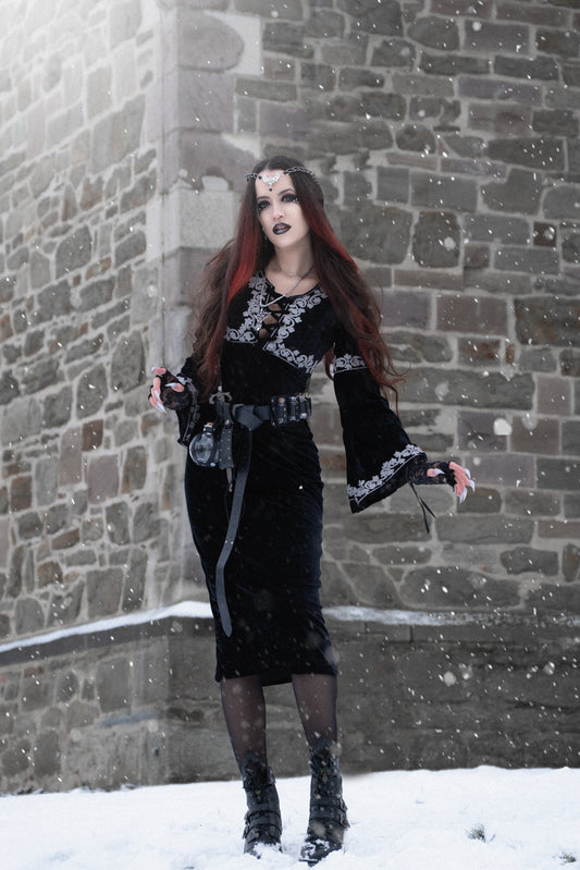 Morgana Obsidian Midi Dress