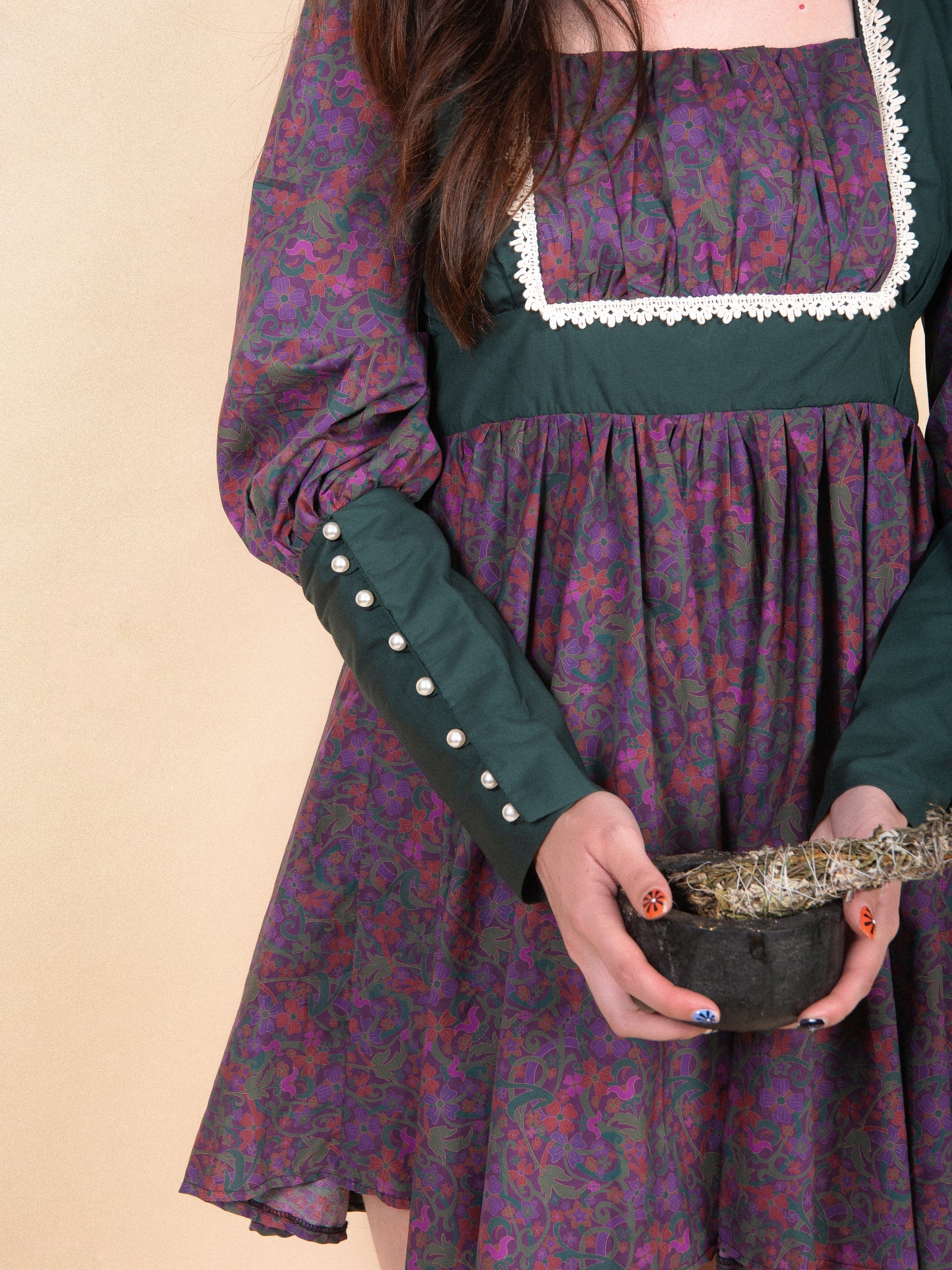 Ivy Bishop Sleeve Prairie Print Dress